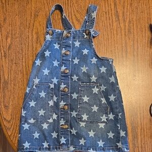 wonder nation Blue Star Denim Overall Dress